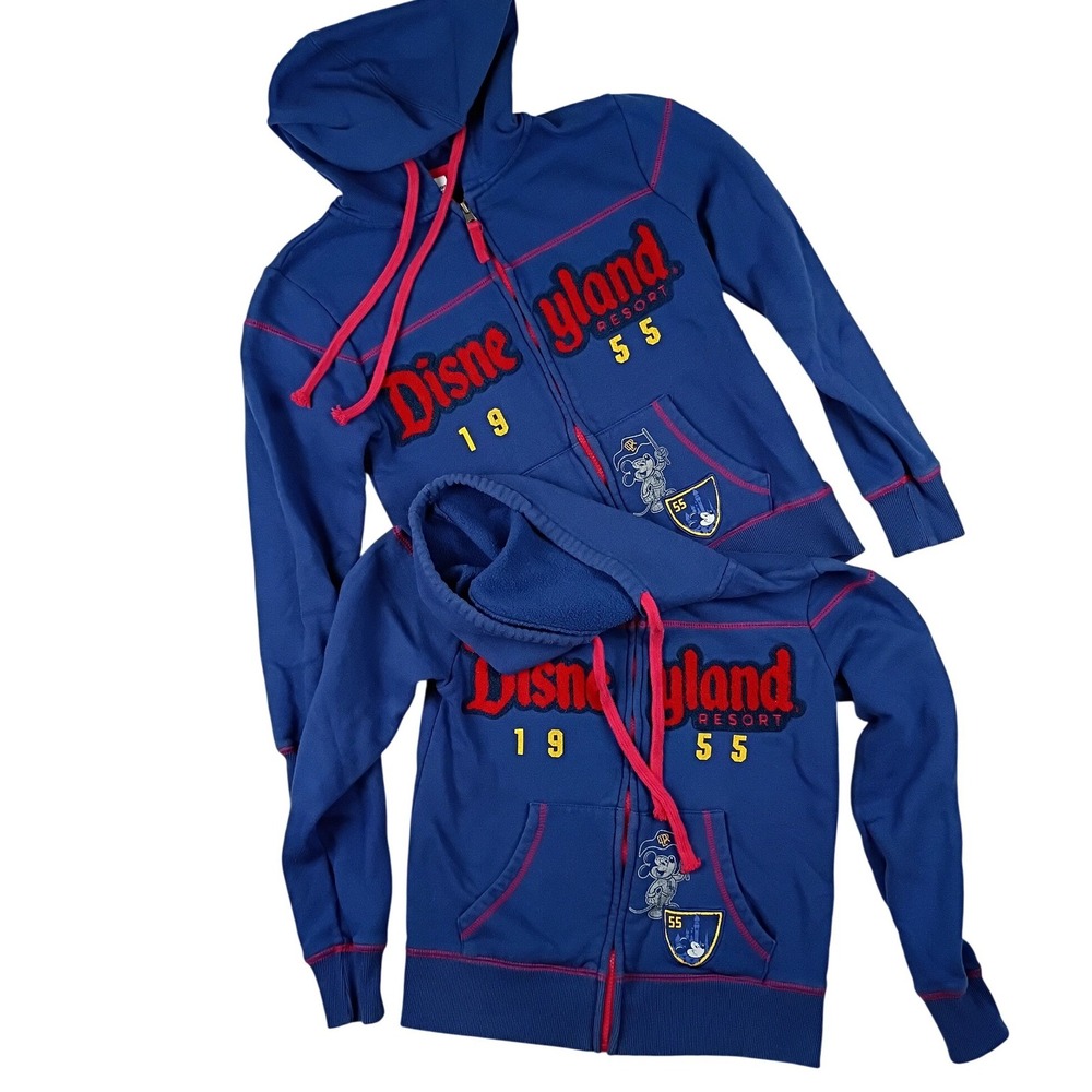 Disney Parks Disneyland Resort Zip Hoodie Bundle Two Women XCH Blue Mickey Mouse